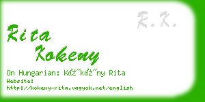 rita kokeny business card